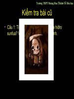 BÀi 33  AXIT SUNFURIC  MUỐI SUNFAT