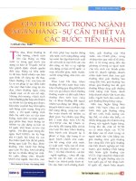 Giải thưởng trong ngành ngân hàng   sự cần thiết và các bước tiến hành 