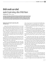 Đổi mới cơ chế quản lý giá xăng, dầu ở việt nam 