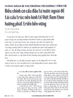 Điều chỉnh cơ cấu đầu tư nước ngoài để tái cấu trúc nền kinh tế việt nam theo hướng phát triển bền vững 