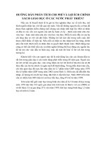 HƯỚNG DẪN PHÂN TÍCH CHI PHÍ VÀ LỢI ÍCH CHÍNH SÁCH GIÁO DỤC Ở CÁC NƯỚC PHÁT TRIỂN