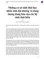 Những cơ sở sinh thái học nhân sinh đại dương và dung lượng dung hòa của các hệ sinh thái biển 