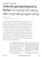 Sở hữu chéo ngân hàng thương mại tại việt nam và những tác động đến hoạt động ngân hàng 