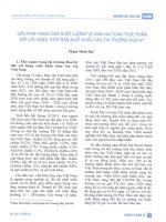Giải pháp nâng cao chất lượng vệ sinh an toàn thực phẩm đối với hàng thủy sản xuất khẩu vào thị trường hoa kỳ 
