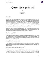 Quyết định quản trị 