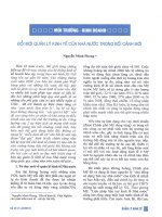 Đổi mới quản lý kinh tế của nhà nước trong bối cảnh mới 