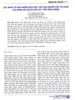 Các nhân tố ảnh hưởng đến việc tiếp cận nguồn vốn tín dụng của nông hộ huyện bến cát tỉnh bình dương 