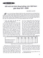 Đổi mới mô hình tăng trưởng của việt nam giai đoạn 2011 2020 