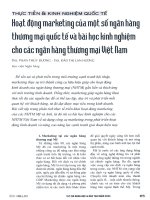 Hoạt động marketing của một số ngân hàng thương mại quốc tế và bài học kinh nghiệm cho các ngân hàng thương mại việt nam 