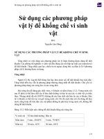 Sử dụng các phương pháp vật lý để khống chế vi sinh vật 