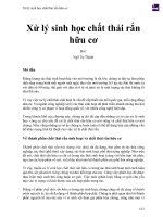 Xử lý sinh học chất thải rắn hữu cơ 