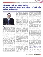 Cải cách thủ tục hành chính và sự đồng bộ trong cải cách thể chế của ngành ngân hàng 