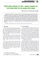 Hiệu ứng ngược vị thế   bằng chứng từ các nhà đầu tư cá nhân việt nam 