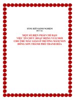 skkn-Một số biện pháp chỉ đạo việc tổ chức hoạt động vui chơi cho trẻ mẫu giáo