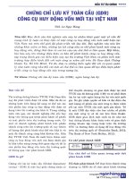 Chứng chỉ lưu ký toàn cầu (GDR) công cụ huy động vốn mới tại việt nam 