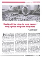 Hợp tác đối tác công   tư trong khu vực nông nghiệp, nông thôn ở việt nam 