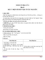 Giáo án địa lý 4 bài 7 một số dân tộc ở tây nguyên 