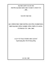 quá trình thực hiện đường lối công nghiệp hóa hiện đại hóa nông nghiệp , nông thôn của đảng ở tỉnh hà tây 
