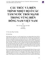 CẤU TRÚC và BIẾN TRÌNH NHIỆT độ ở các tâm nước TRỒI MẠNH TRONG VÙNG BIỂN ĐÔNG NAM VIỆT NAM 