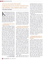 Xây dựng khuôn khổ chính sách an toàn vĩ mô cho hệ thống tài chính việt nam 