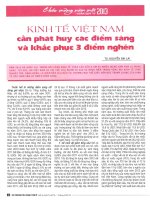 Kinh tế việt nam cần phát huy các điểm sáng và khắc phục 3 điểm nghẽn 
