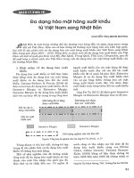 Đa dạng hóa mặt hàng xuất khẩu từ việt nam sang nhật bản 