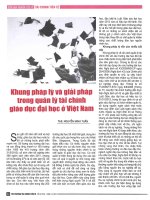 Khung pháp lý và giải pháp trong quản lý tài chính giáo dục đại học ở việt nam 