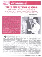 Thu phí dịch vụ thẻ ghi nợ nội địa đảm bảo hài hòa quyền lợi giũa ngân hàng và khách hàng 