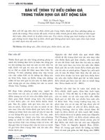 Bàn về trình tự điều chỉnh giá trong thẩm định giá bất động sản 