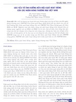 Các yếu tố ảnh hưởng đến hiệu quả hoạt động của các ngân hàng thương mại việt nam 