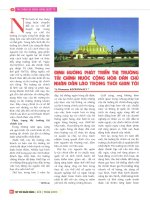 Định hướng phát triển thị trường tài chính nước cộng hòa dân chủ nhân dân lào trong thời gian tớ 