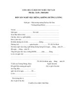 Mẫu đơn xin nghỉ việc không hưởng lương   đh sài gòn 