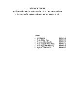 PHÂN TÍCH CHI PHILỢI ÍCH CỦA CHI TIÊU HỘ GIA ĐÌNH VÀ CAN THIỆP Y TẾ