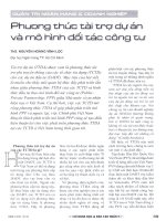 Phương thức tài trợ dự án và mô hình đối tác công tư 