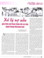 Xử lý nợ xấu gắn liền với thực hiện tái cơ cấu ngân hàng thương mại 