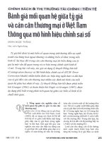 Đánh giá mối quan hệ giữa tỷ giá và cán cân thương mại ở việt nam thông qua mô hình hiệu chỉnh sai số 