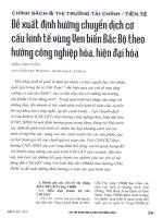 Đề xuất định hướng chuyển dịch cơ cấu kinh tế vùng ven biển bắc bộ theo hướng công nghiệp hóa, hiện đại hóa 