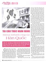 Tái cấu trúc ngân hàng bài học từ thành công của hàn quốc 