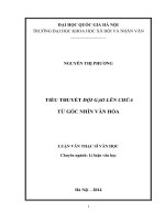 Tiểu thuyết Đội gạo lên chùa từ góc nhìn văn hóa