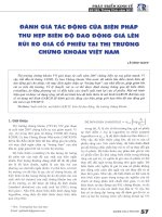 Đánh giá tác động của biện pháp thu hẹp biên độ dao động giá lên rủi ro giá cổ phiếu tại thị trường chứng khoán việt nam 