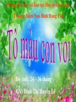 Giáo án mầm non Tô màu con voi