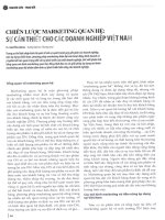 Chiến lược marketing quan hệ  sự cần thiết cho các doanh nghiệp việt nam 