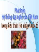 Phát triển hệ thống dạy nghề ở việt nam trong thời kỳ hội nhập