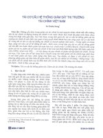 Tái cơ cấu hệ thống giám sát thị trường tài chính việt nam 