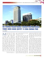 Hệ thống ngân hàng thành phố đà nẵng thực hiện nghị quyết 11 của chính phủ 