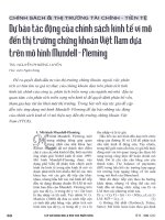 Dự báo tác động của chính sách kinh tế vĩ mô đến thị trường chứng khoán việt nam dựa trên mô hình mundell fleming 
