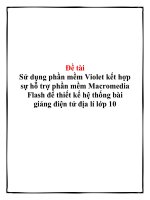 skkn sử dụng phần mềm violet kết hợp sự hỗ trợ phần mềm macromedia flash để thiết kế hệ thống bài giảng điện tử địa lí lớp 10