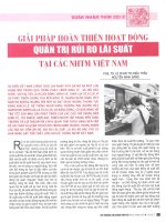 Giải pháp hoàn thiện hoạt động quản trị rủi ro lãi suất tại các NHTM việt nam 