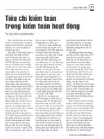 Tiêu chí kiểm toán trong kiểm toán hoạt động 