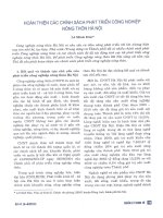 Hoàn thiện các chính sách phát triển công nghiệp nông thôn hà nội 